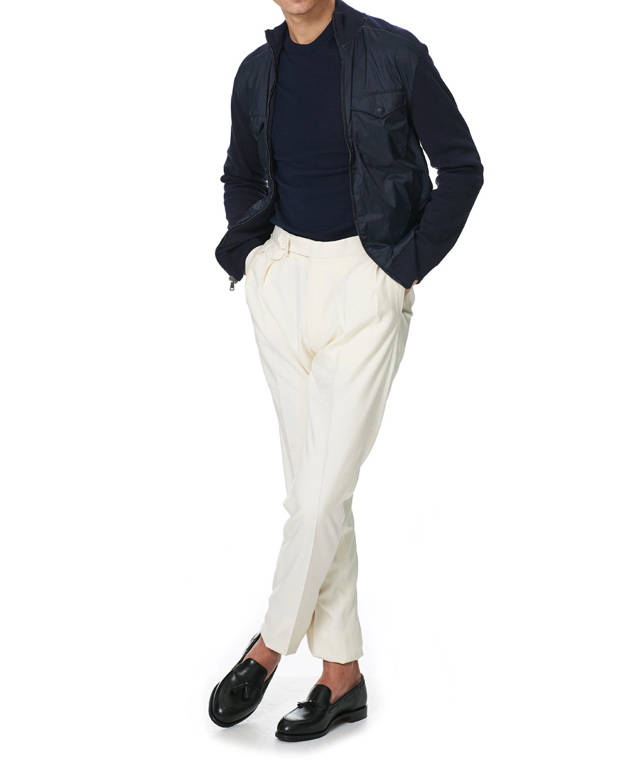 Heren | Truien | Ralph Lauren Purple Label | Hybrid Zip Sweater Classic Navy