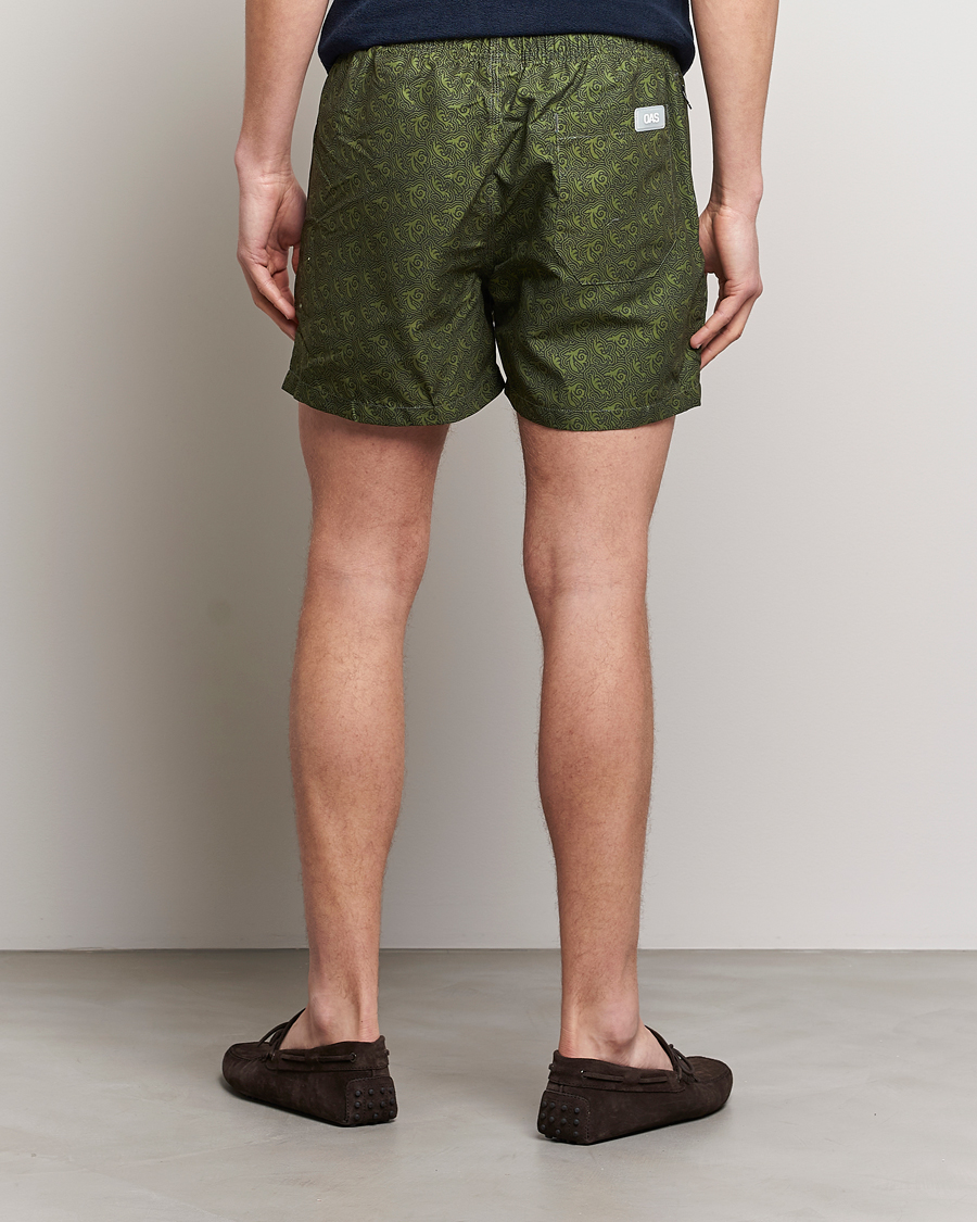 Heren | Zwembroek | OAS | Printed Swimshorts Green Squiggle