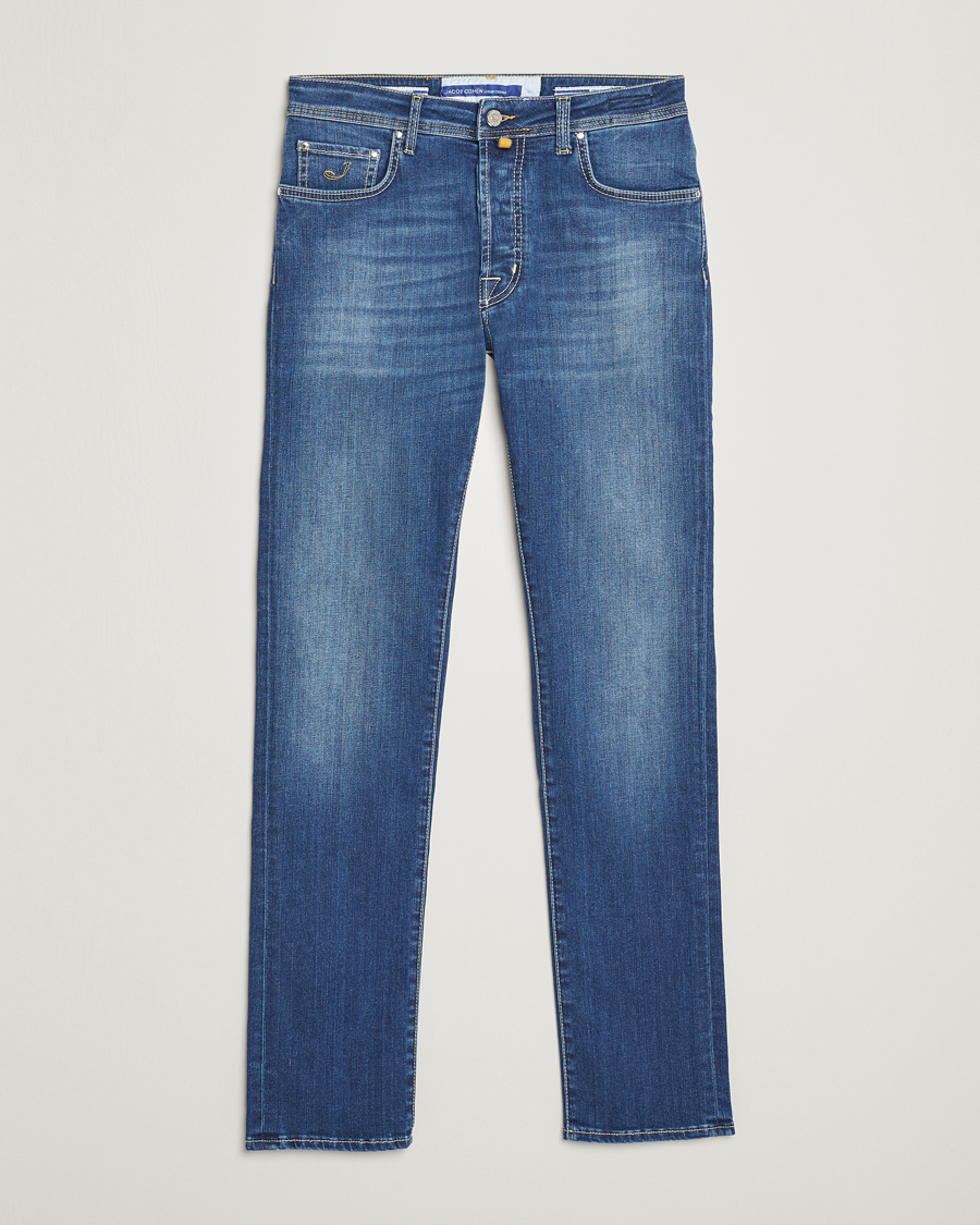 Heren | Jeans | Jacob Cohën | Bard 688 Slim Fit Stretch Jeans Stone Wash