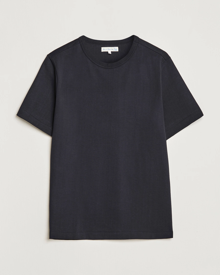 Heren | T-shirts | Merz b. Schwanen | Relaxed Fit Loopwheeled T-Shirt Charcoal
