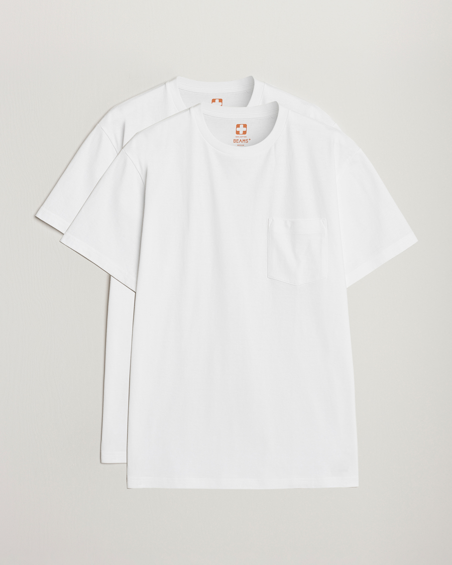 Heren | T-shirts | BEAMS PLUS | 2-Pack Pocket T-Shirt White