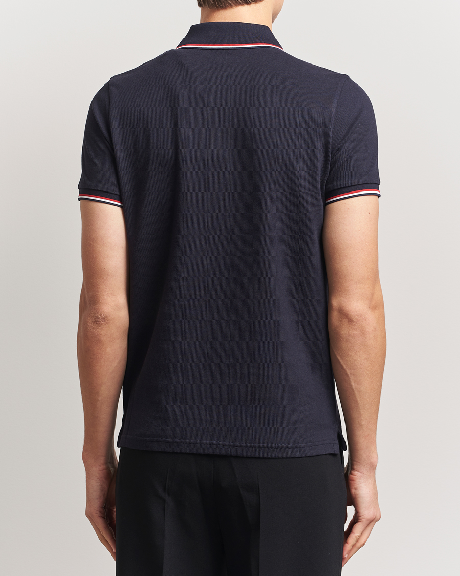 Heren | Polo's | Moncler | Contrast Rib Polo Navy