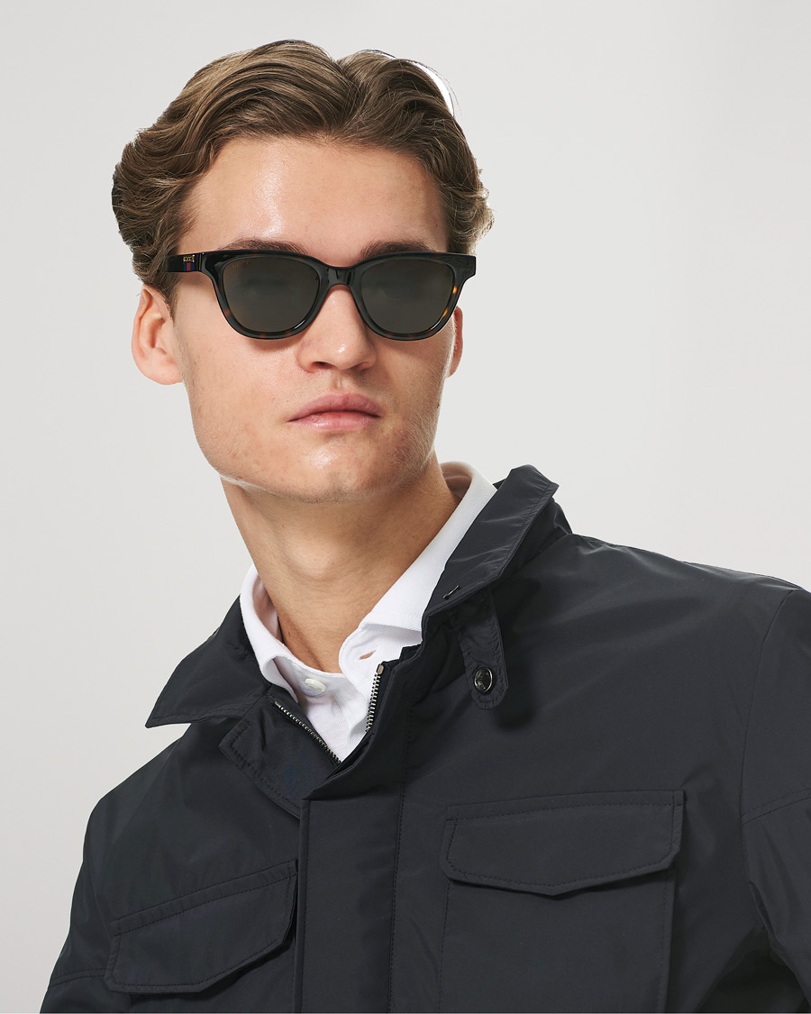 Heren | Gucci GG1116S Sunglasses Havana/Green | Gucci | GG1116S Sunglasses Havana/Green