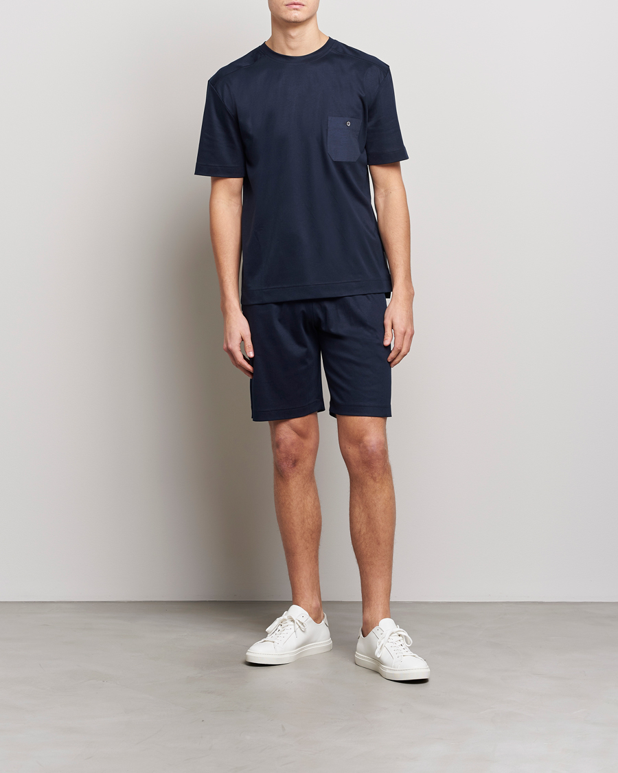 Heren | Pyjama's en gewaden | Zimmerli of Switzerland | Cotton/Modal Loungewear Shorts Midnight