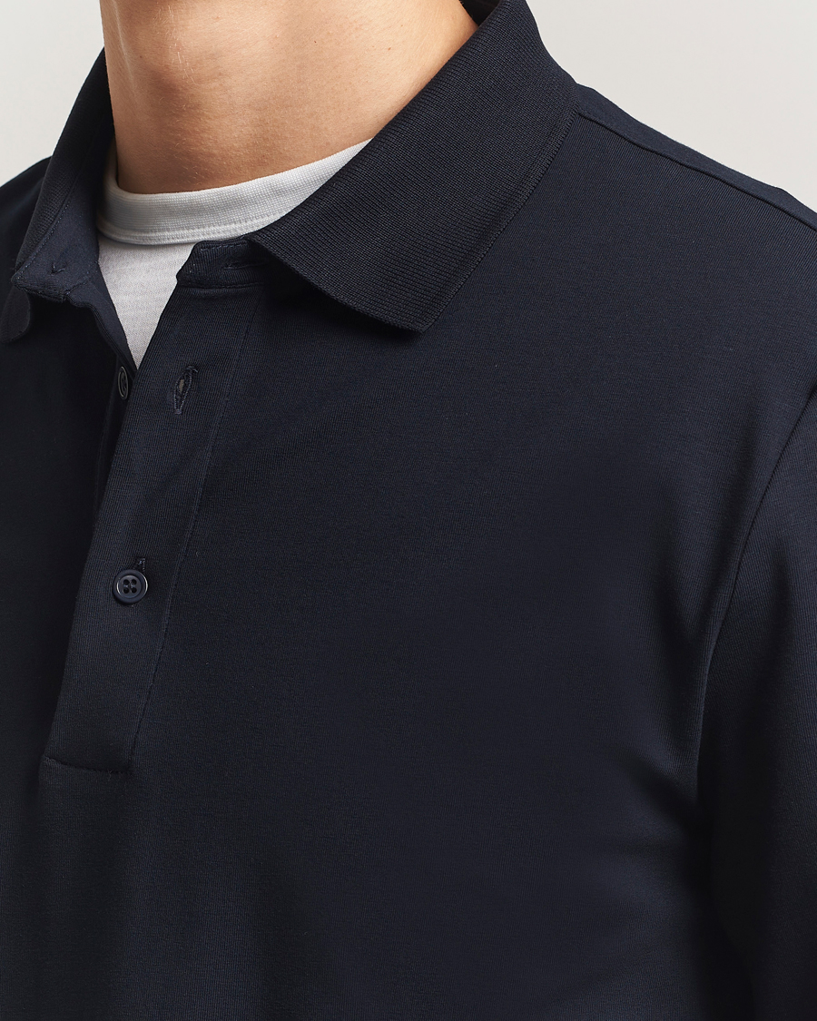 Heren | Polo's | Filippa K | Luke Lycra Poloshirt Navy