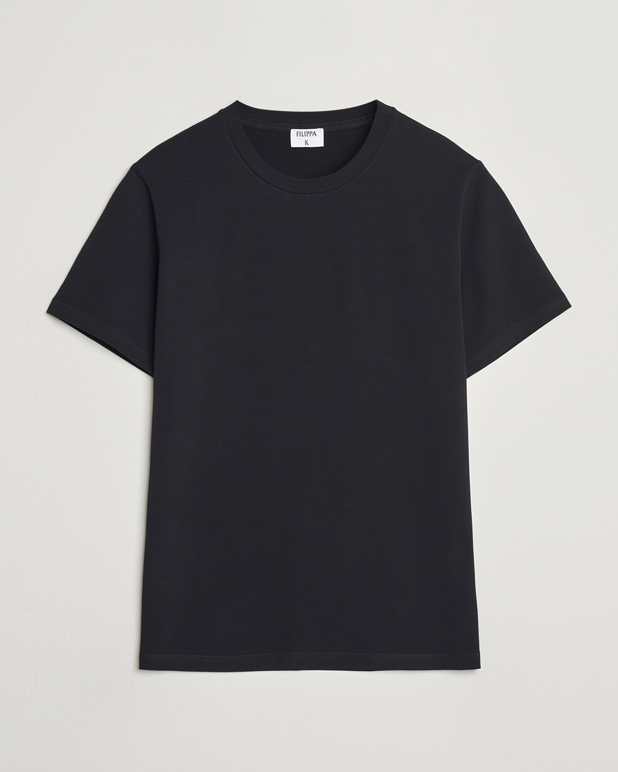 Heren | T-shirts | Filippa K | Soft Lycra Tee Black