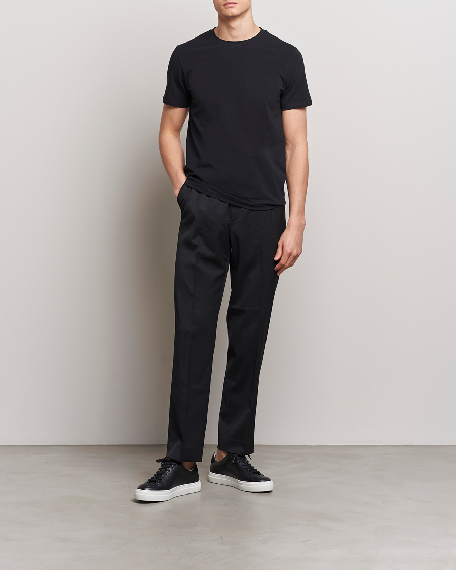 Heren | T-shirts | Filippa K | Soft Lycra Tee Black