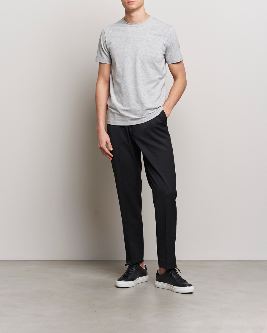 Heren | T-shirts | Filippa K | Soft Lycra Tee Light Grey Melange