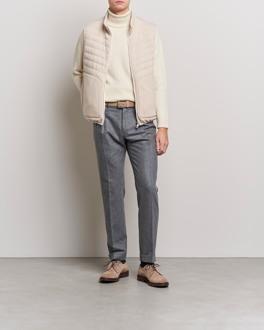 Heren | Jassen | Brunello Cucinelli | Cashmere Quilted Vest Beige