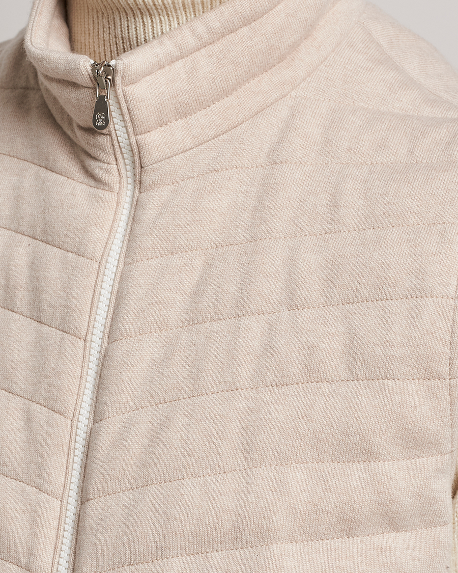 Heren | Jassen | Brunello Cucinelli | Cashmere Quilted Vest Beige
