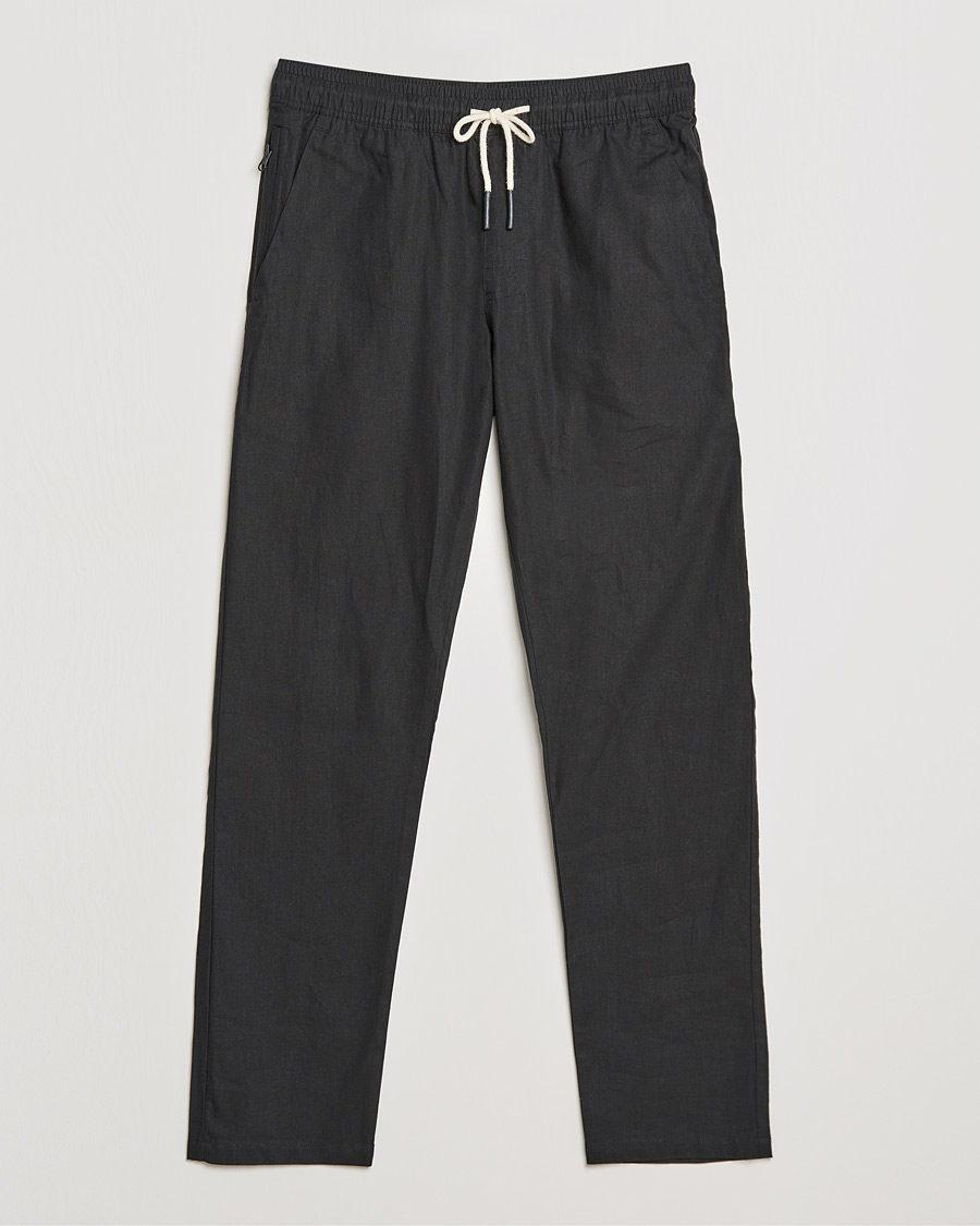 Heren | Broeken | OAS | Linen Long Pants Black