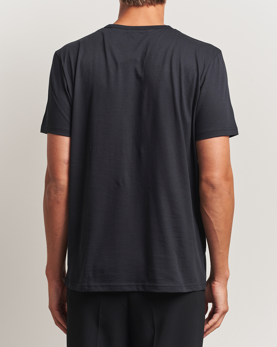Heren | T-shirts | Stenströms | Solid Cotton T-Shirt Black