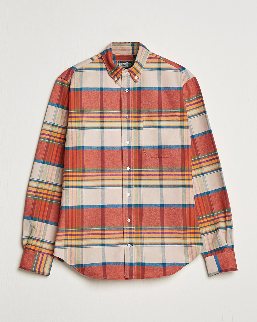 Heren | Overhemden | Gitman Vintage | Button Down Sunrise Flannel Shirt Sunrise
