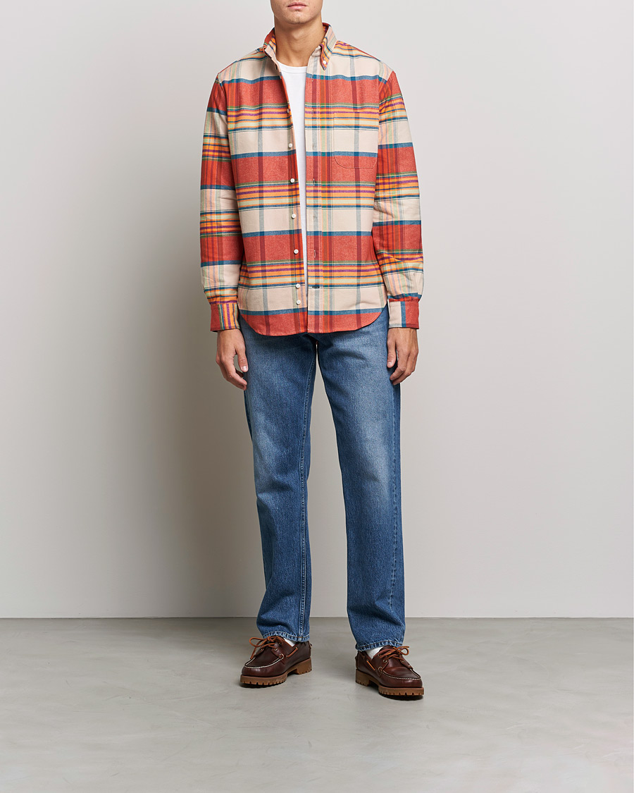 Heren | Overhemden | Gitman Vintage | Button Down Sunrise Flannel Shirt Sunrise