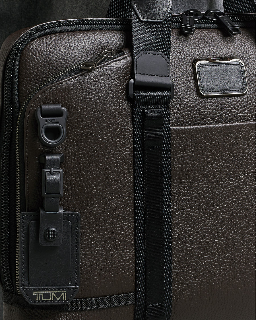 Heren | Tassen | TUMI | Alpha Bravo Acadamy Leather Brief Dark Brown