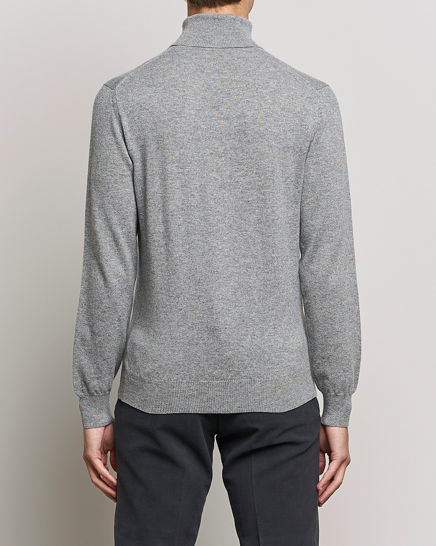 Heren | Truien | Piacenza Cashmere | Cashmere Rollneck Sweater Light Grey