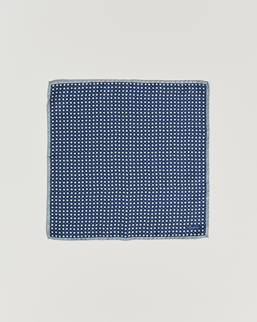 Heren | Pochets | Stenströms | Silk Handkerchief Navy