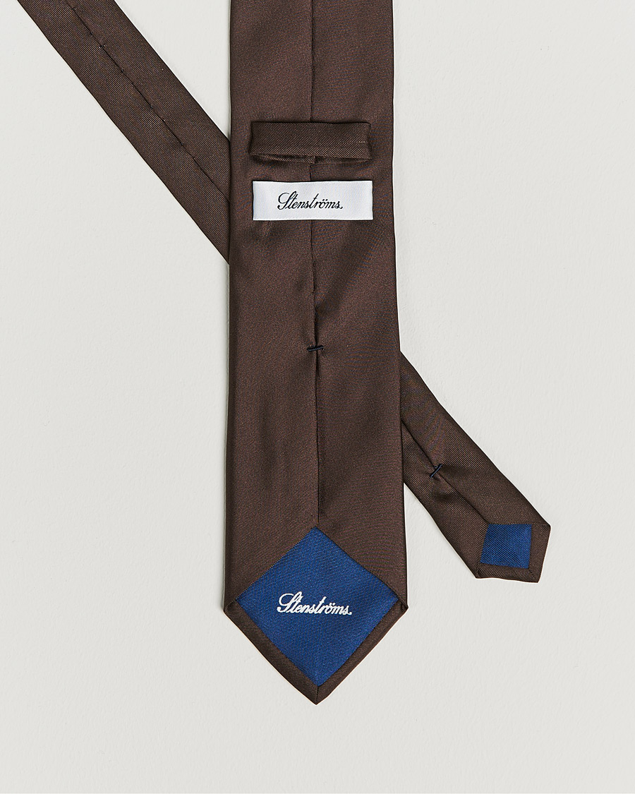 Heren | Stenströms Silk Tie Brown | Stenströms | Silk Tie Brown