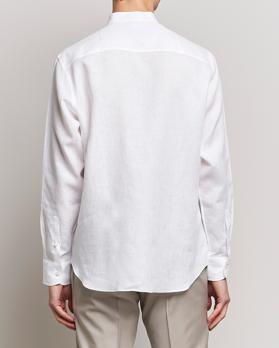 Heren | Overhemden | Brioni | Linen Guru Collar Shirt White