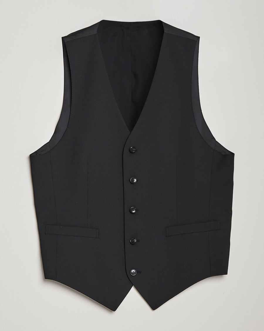 Heren | Blazers | Tiger of Sweden | Wayde Wool Travel Waistcoat Black