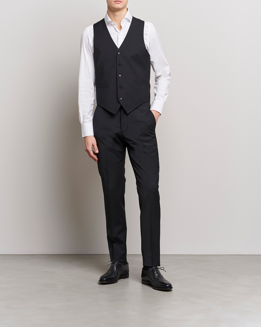 Heren | Blazers | Tiger of Sweden | Wayde Wool Travel Waistcoat Black