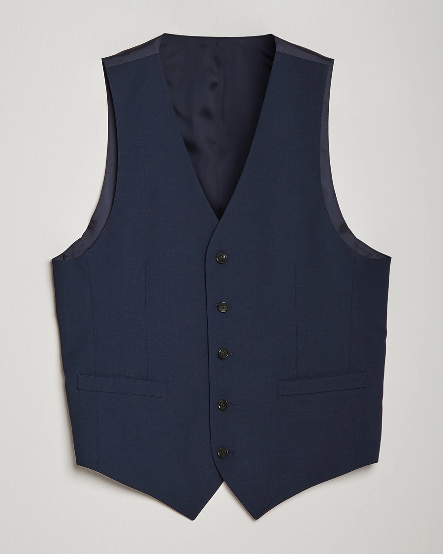 Heren | Blazers | Tiger of Sweden | Wayde Wool Travel Waistcoat Royal Blue