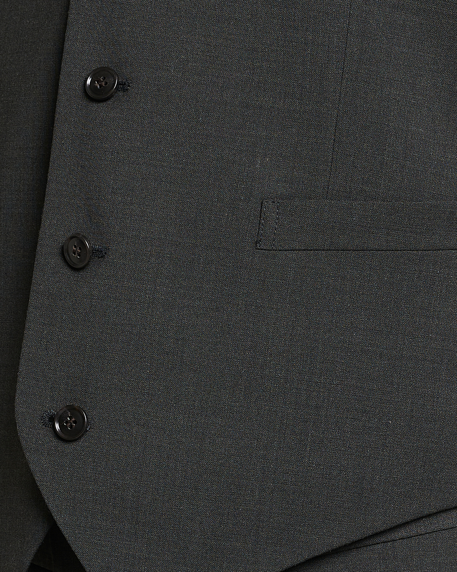 Heren | Blazers | Tiger of Sweden | Wayde Wool Travel Waistcoat Olive Extreme