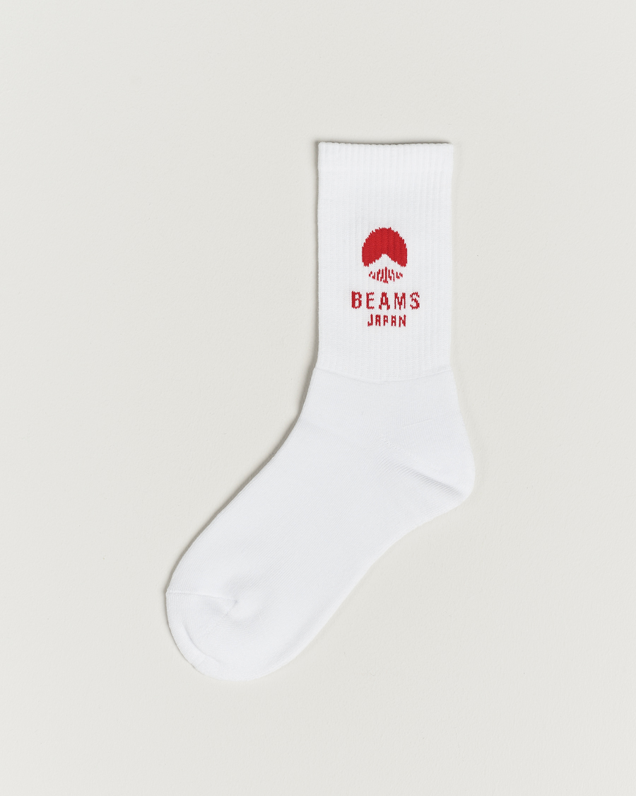 Heren | Ondergoed | Beams Japan | Logo Socks White/Red