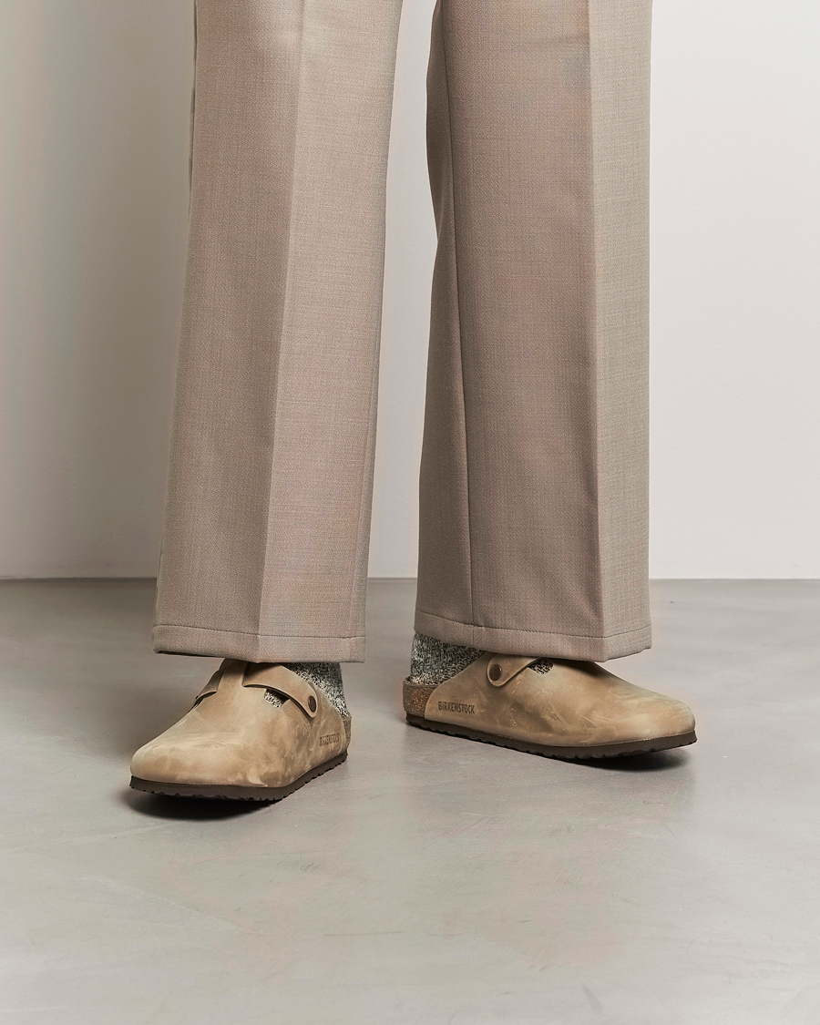 Heren | Sandalen slides | BIRKENSTOCK | Boston Classic Footbed Tabacco Oiled Leather