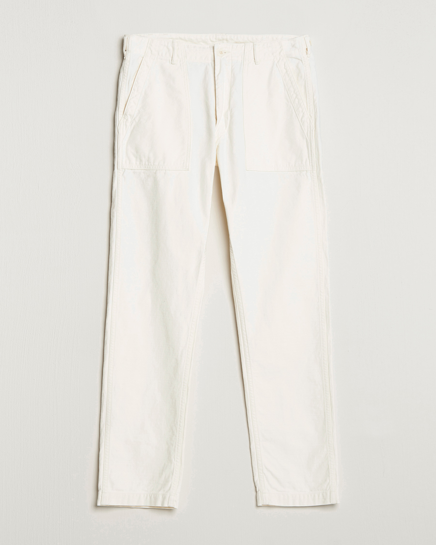 Heren | Broeken | orSlow | Slim Fit Original Sateen Fatigue Pants Ecru