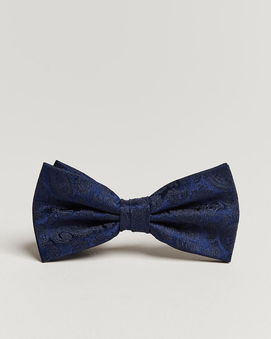 Heren | Vlinderdassen | Amanda Christensen | Tonal Paisley Pre Tie Silk Navy