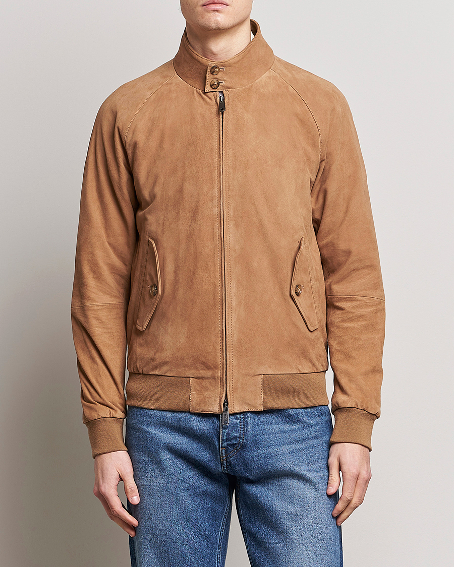 Heren | Jassen | Baracuta | G9 Suede Jacket Tobacco