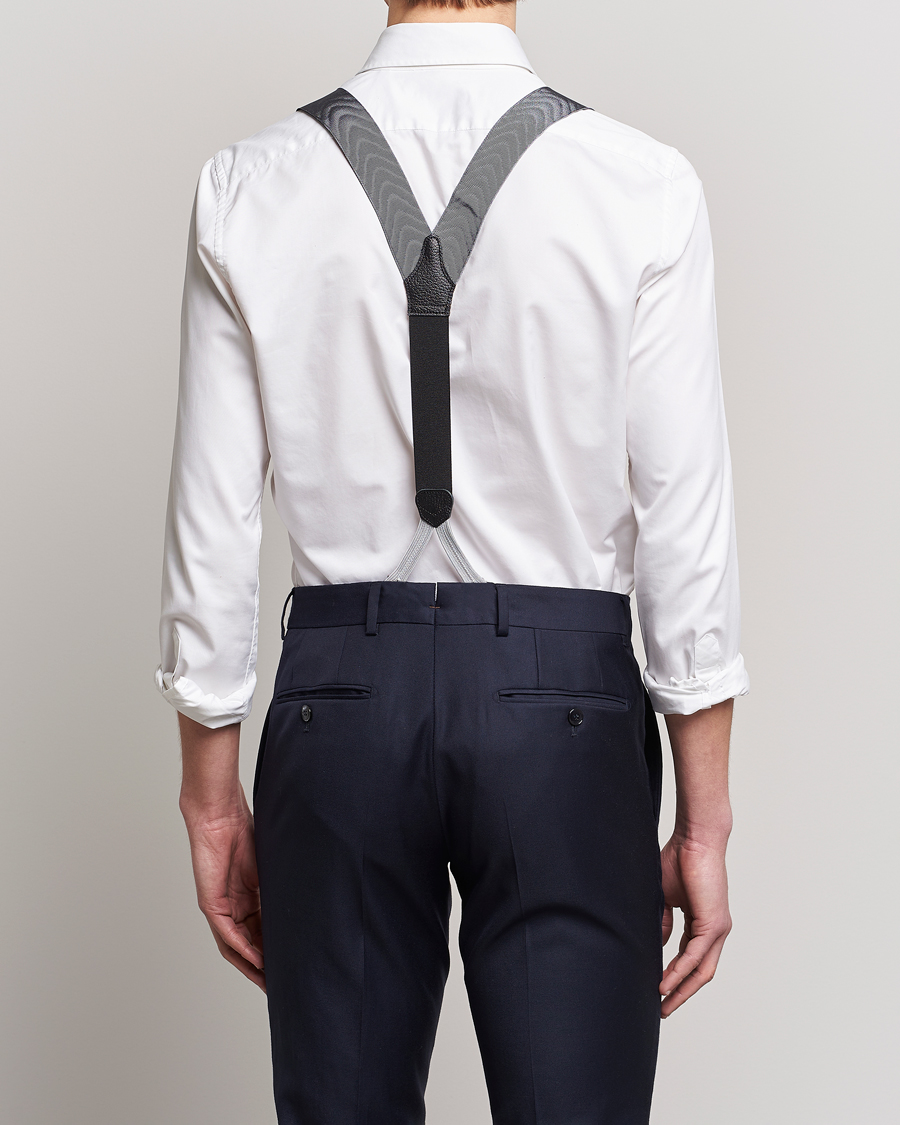 Heren | Bretels | Albert Thurston | Moiré Braces 40mm Grey