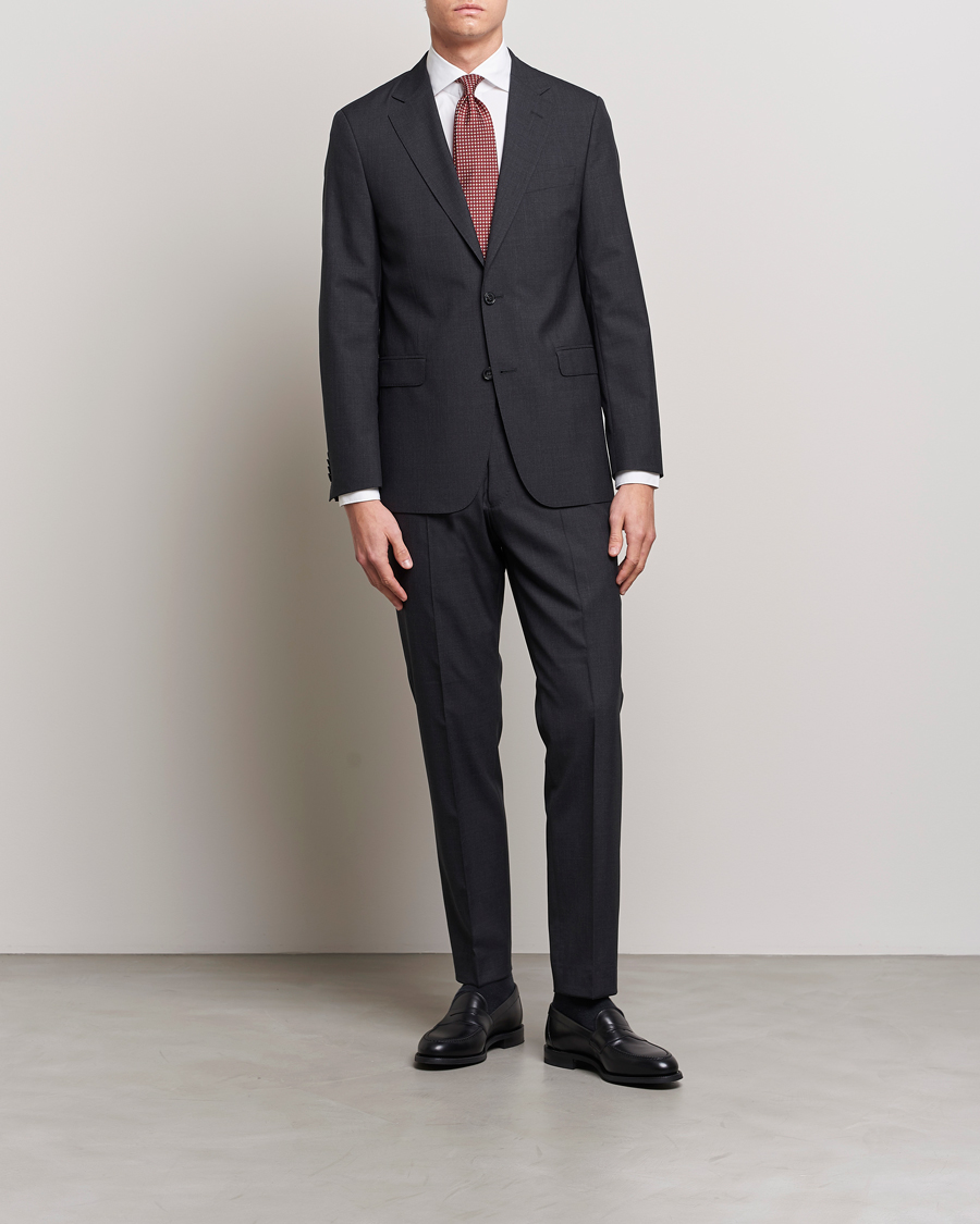 Heren | Broeken | Oscar Jacobson | Diego Wool Trousers Grey