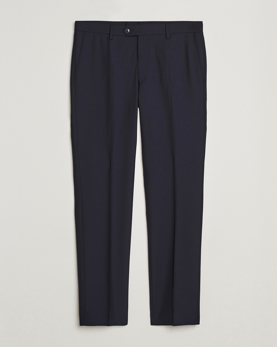 Heren | Broeken | Oscar Jacobson | Diego Wool Trousers Navy