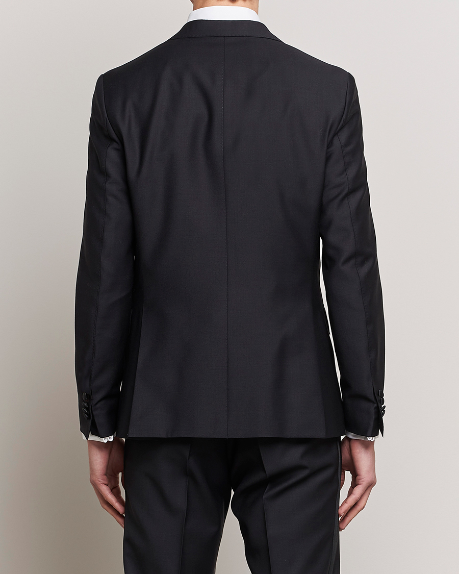 Heren | Blazers | Oscar Jacobson | Elder Wool Tuxedo Blazer Black