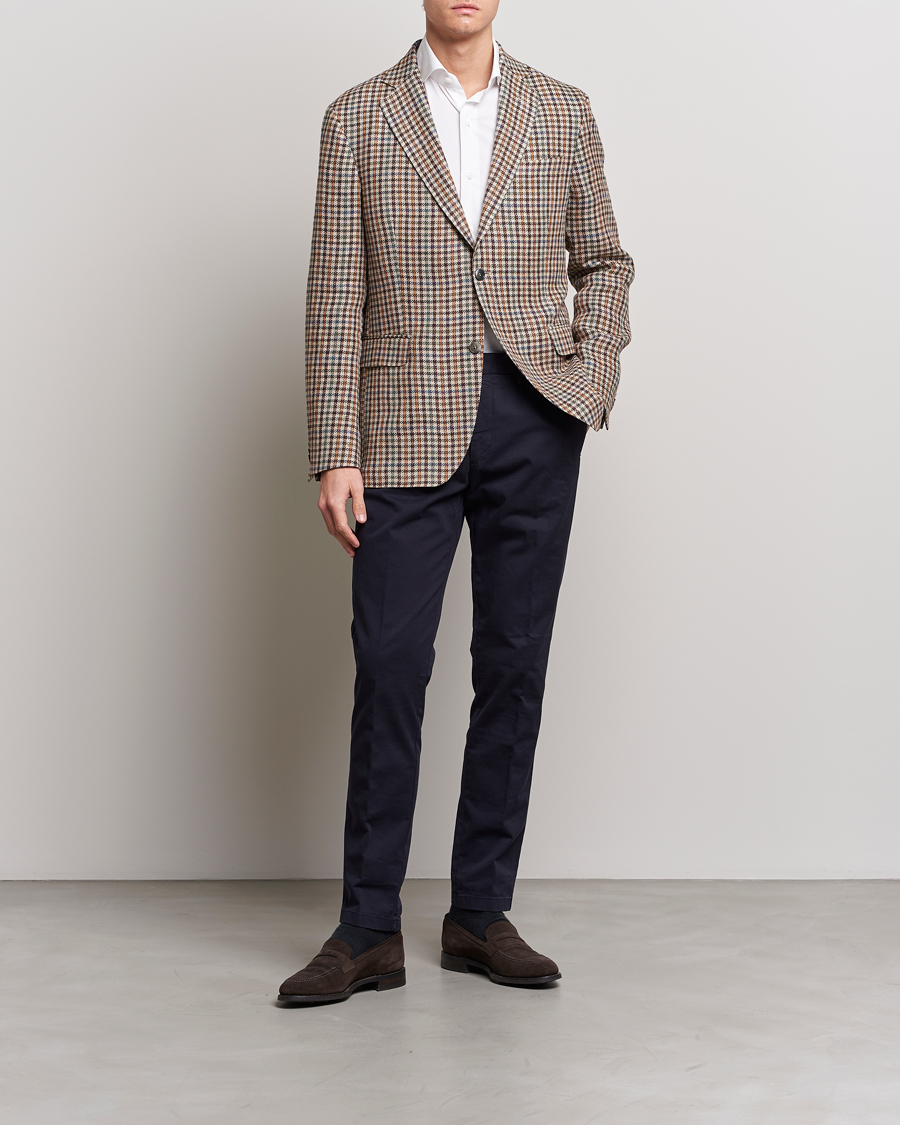 Heren | Broeken | Oscar Jacobson | Danwick Cotton Trousers Navy