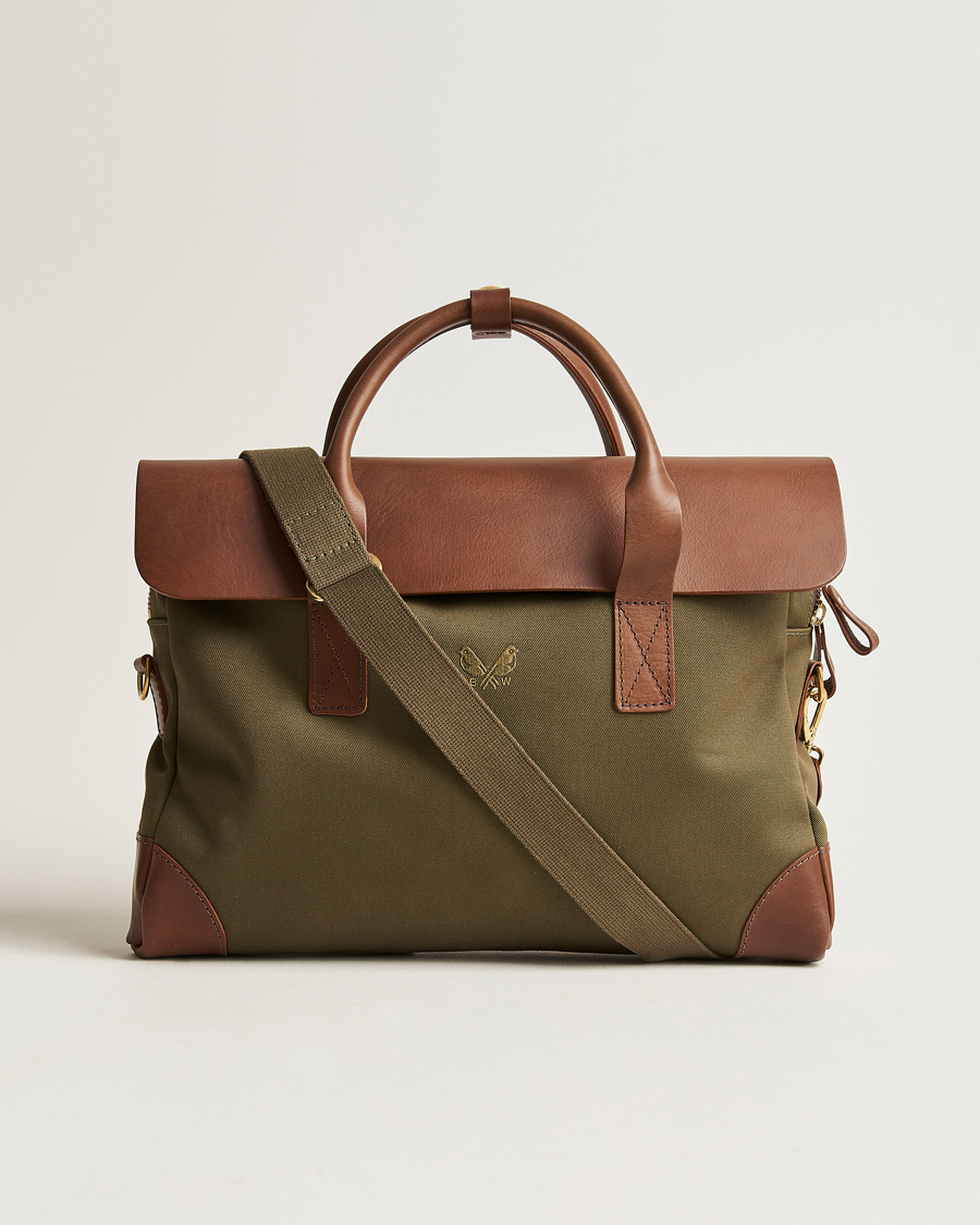 Heren | Tassen | Bennett Winch | Canvas Briefcase Olive
