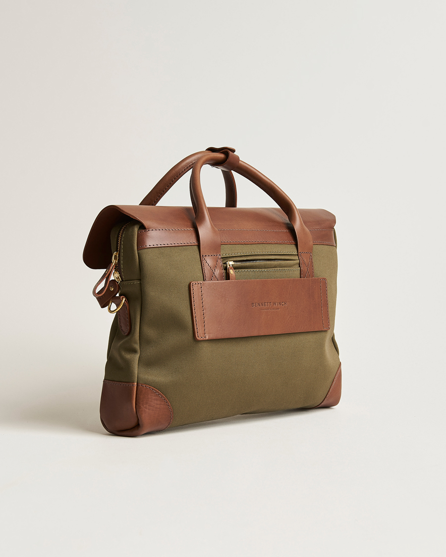 Heren | Tassen | Bennett Winch | Canvas Briefcase Olive