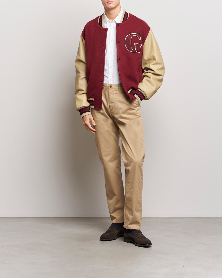 Heren | Broeken | GANT | Regular Fit Twill Chino Dark Khaki