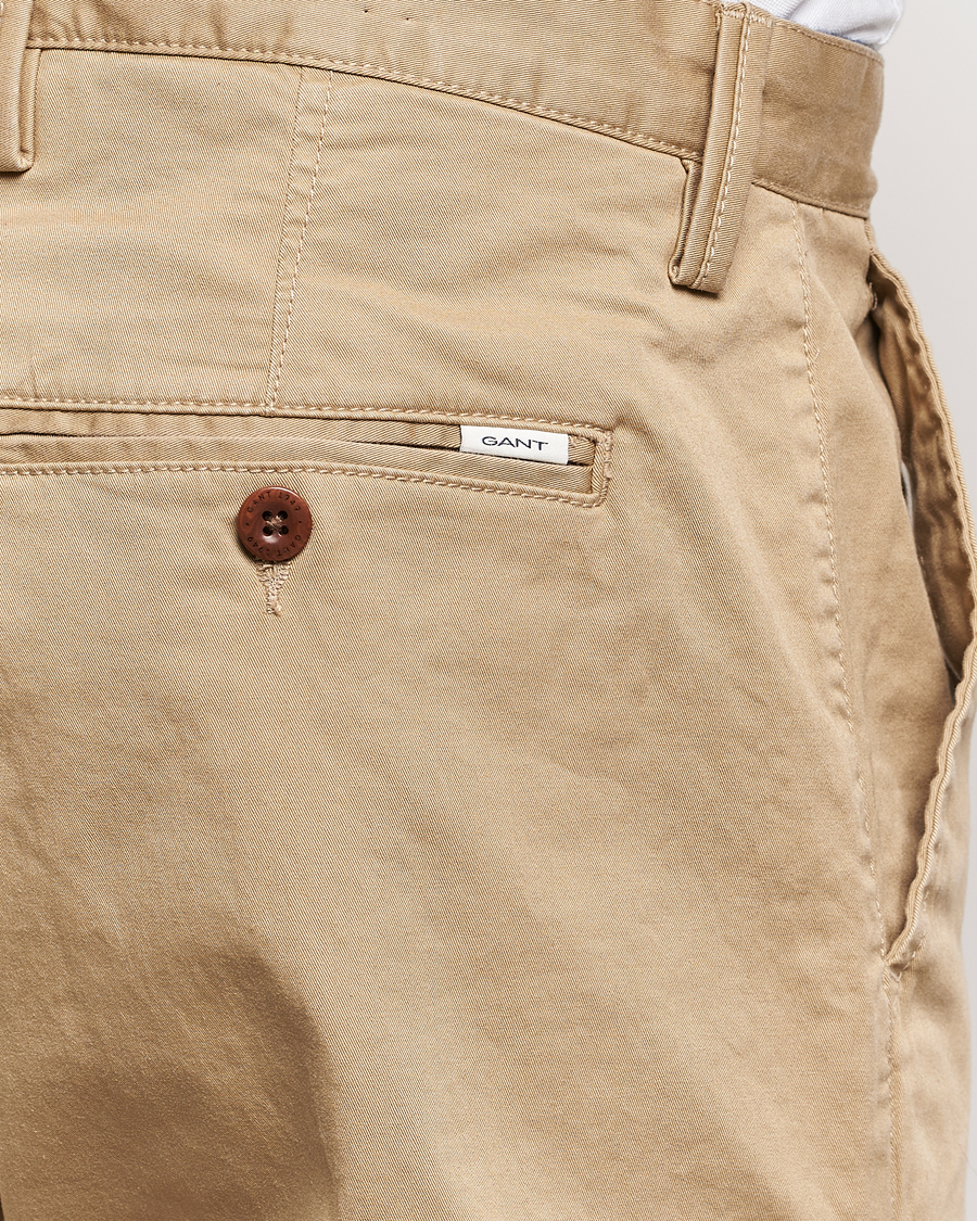 Heren | Broeken | GANT | Regular Fit Twill Chino Dark Khaki