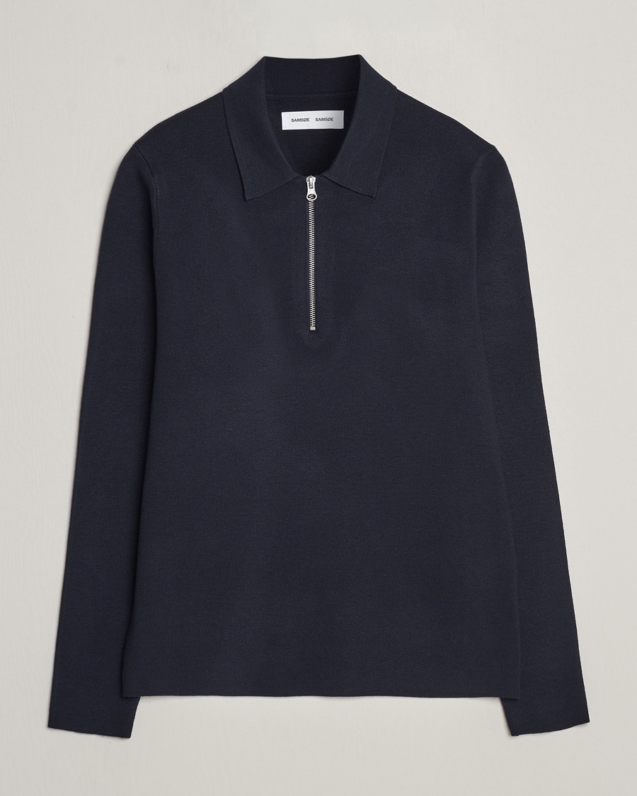 Heren | Truien | Samsøe Samsøe | Guna Half Zip Sky Captain