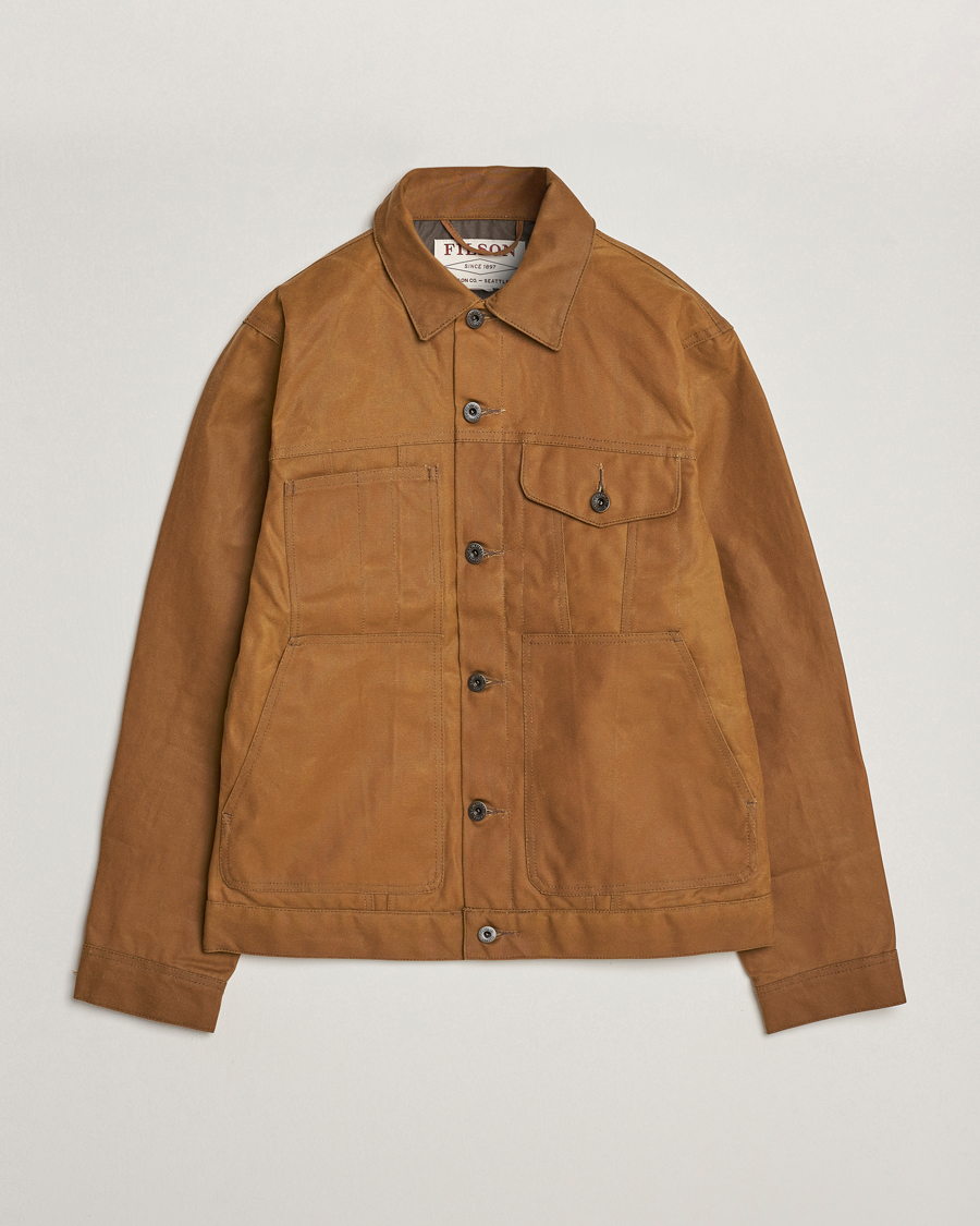 Heren | Jassen | Filson | Short Lined Tin Cloth Cruiser Dark Tan