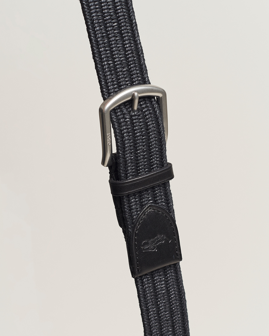 Heren | Polo Ralph Lauren Braided Cotton Elastic Belt Polo Black | Polo Ralph Lauren | Braided Cotton Elastic Belt Polo Black