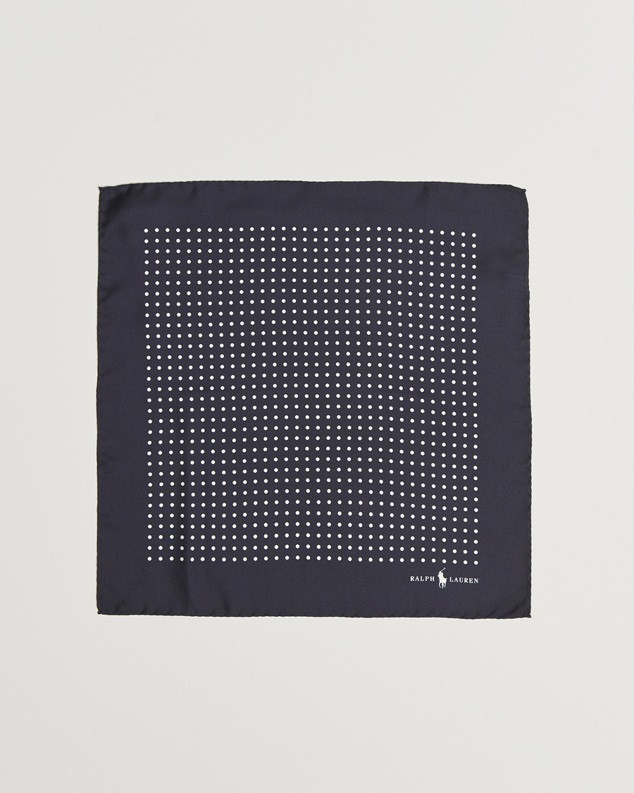 Heren | Pochets | Polo Ralph Lauren | Silk Dot Pocket Square Navy/White