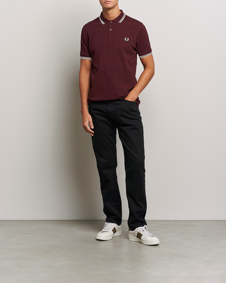 Heren | Polo's | Fred Perry | Twin Tipped Polo Shirt Oxblood