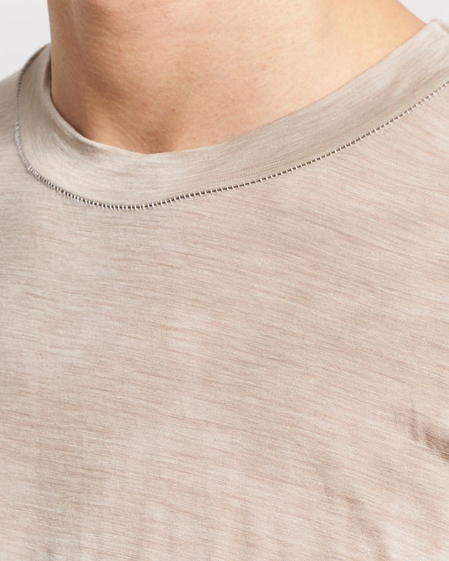 Heren | T-Shirts | Satisfy | CloudMerino T-Shirt Sun Bleached Greige