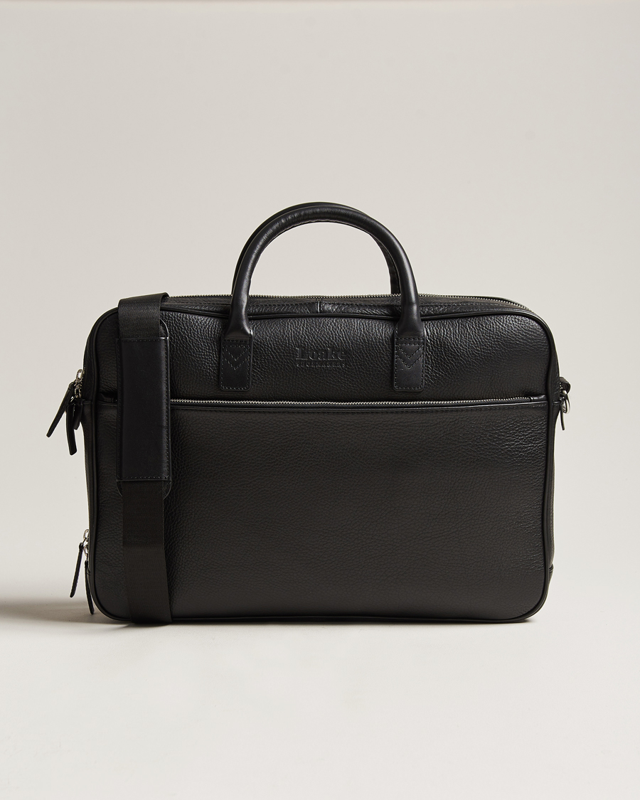 Heren | Loake 1880 Westminster Grain Leather Briefcase Black | Loake 1880 | Westminster Grain Leather Briefcase Black