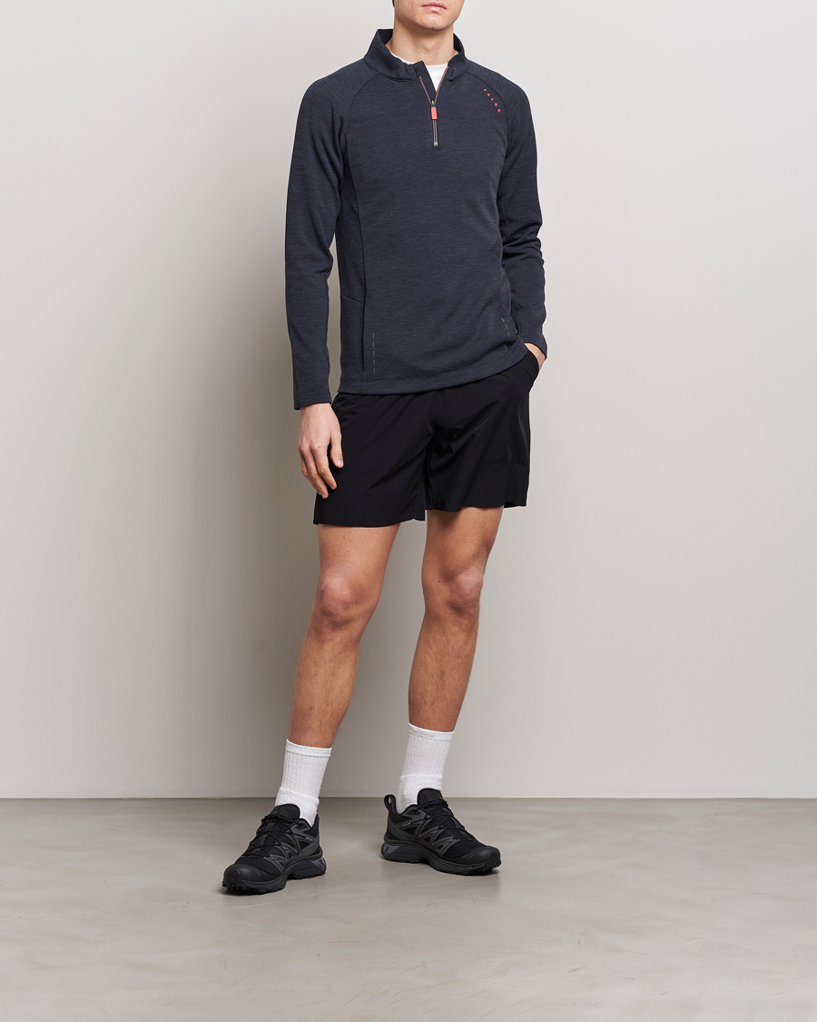 Heren | Truien | Falke Sport | Falke Core Half Zip Warm Up Shirt Black