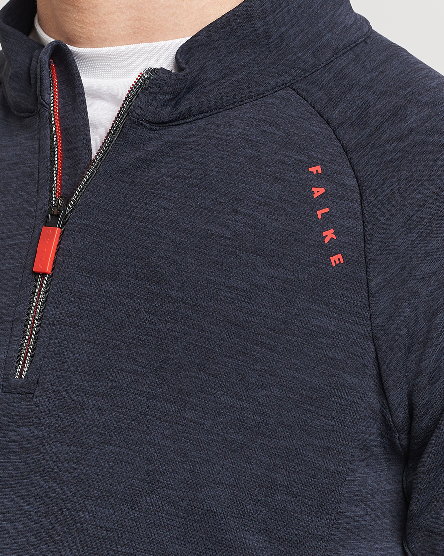 Heren | Truien | Falke Sport | Falke Core Half Zip Warm Up Shirt Black